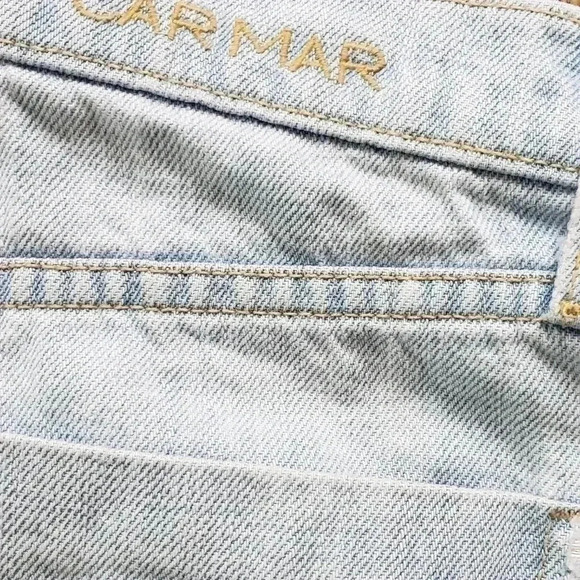 CarMar jean shorts 100% cotton destressed floral womens size 27 - Picture 4 of 8